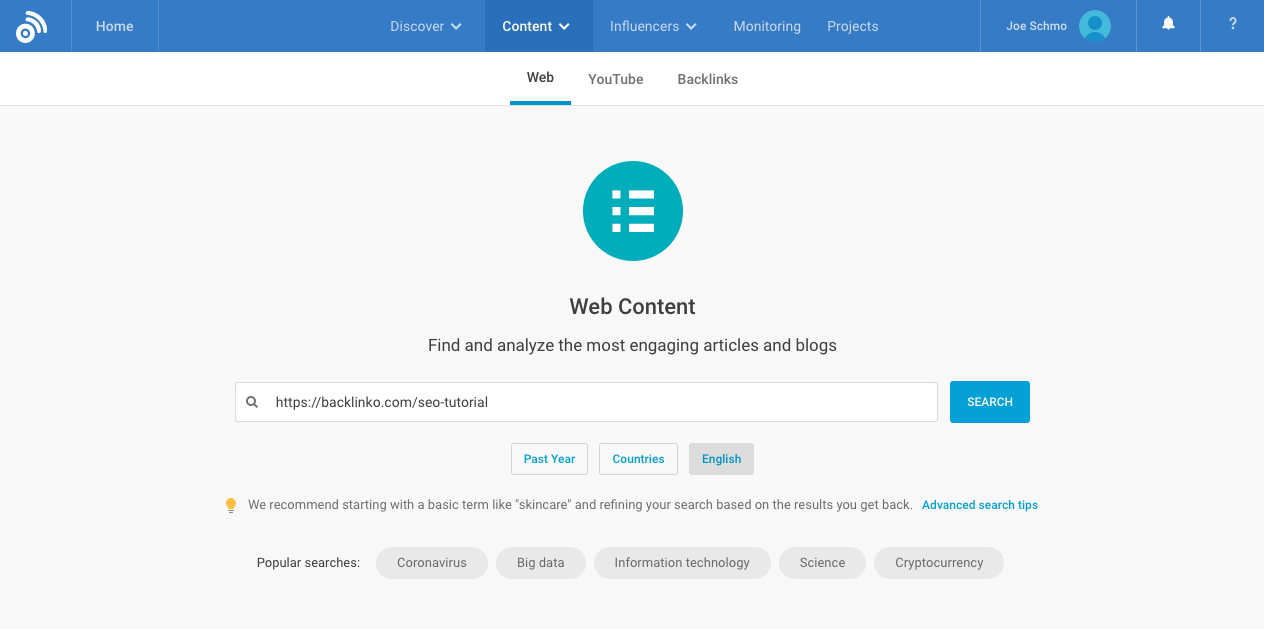 Buzzsumo URL